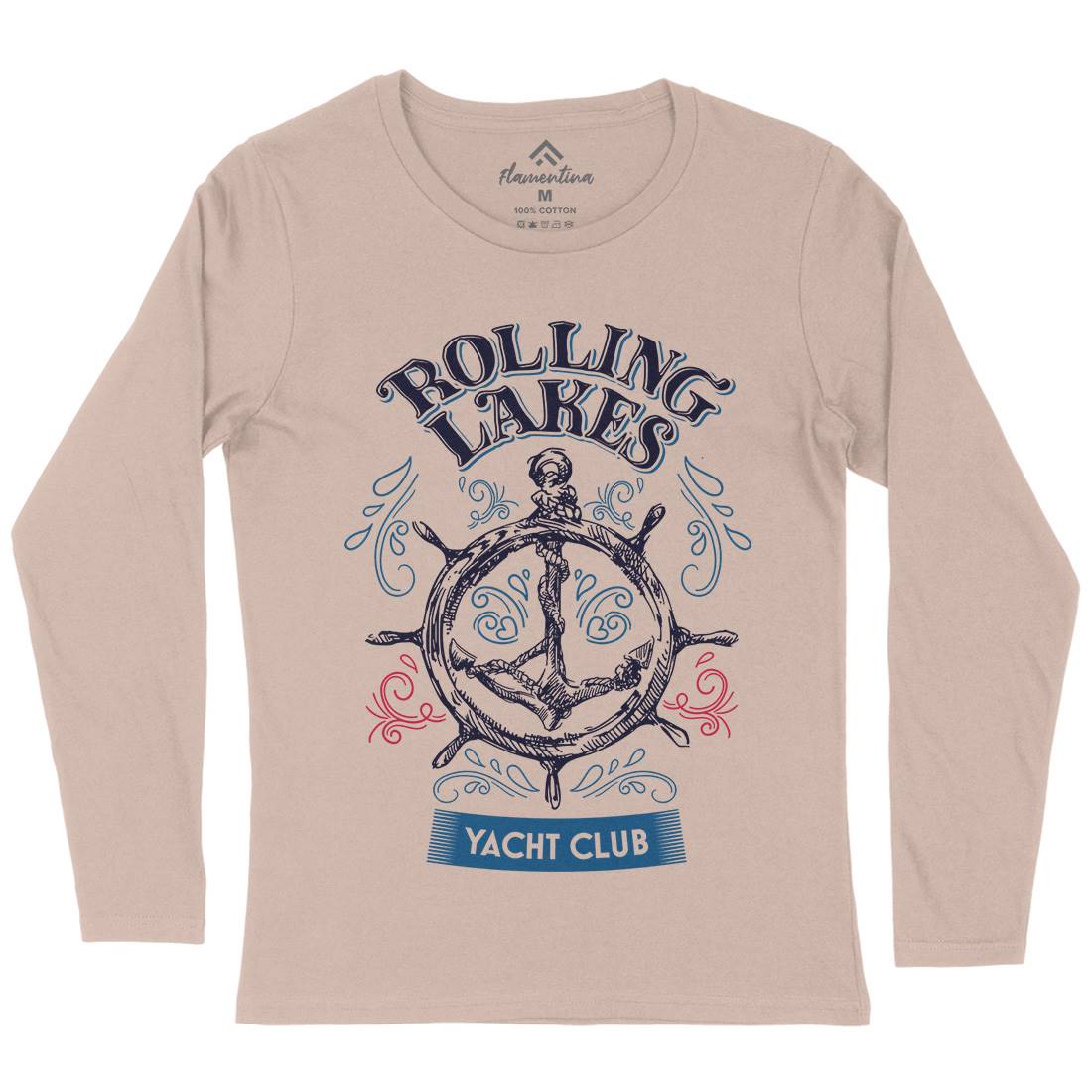 Rolling Lakes Yacht Club Womens Long Sleeve T-Shirt Horror D252