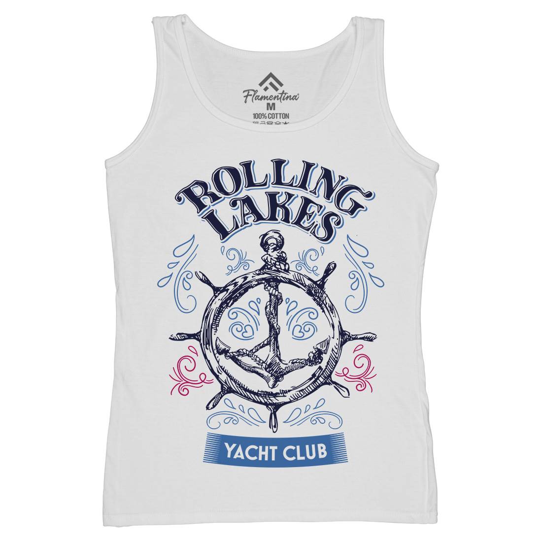 Rolling Lakes Yacht Club Womens Organic Tank Top Vest Horror D252