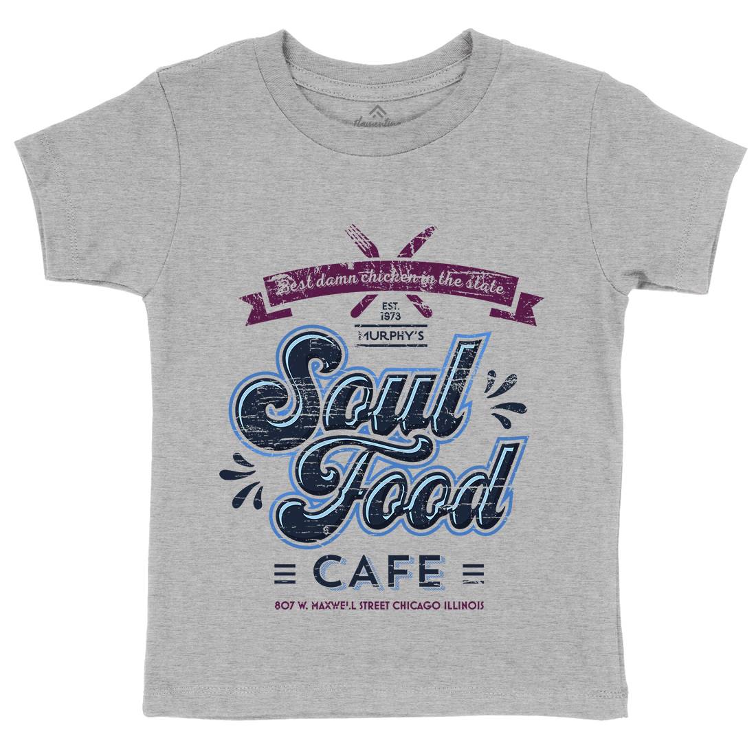 Soul Food Cafe Kids Organic Crew Neck T-Shirt Drinks D253