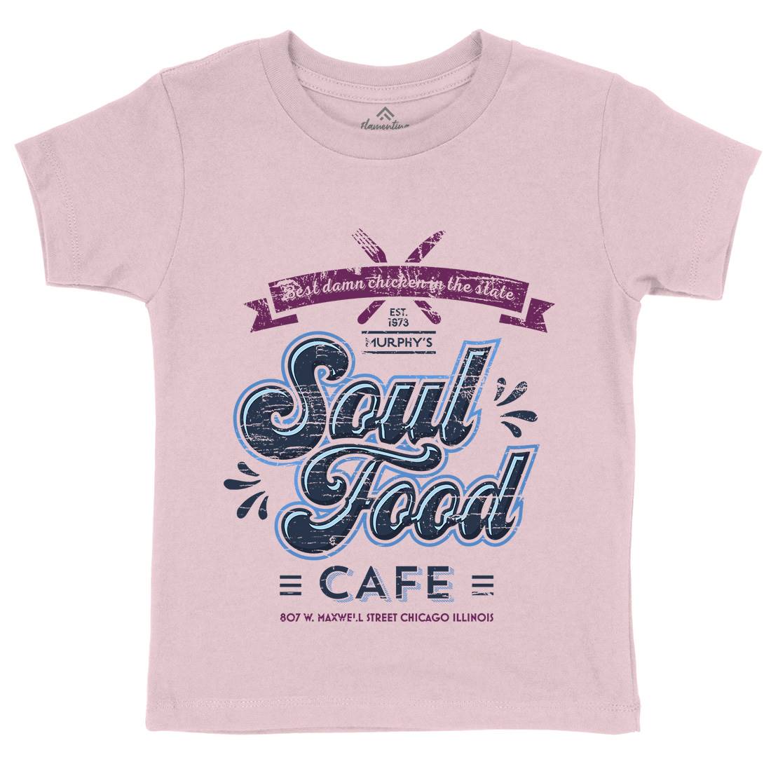 Soul Food Cafe Kids Crew Neck T-Shirt Drinks D253