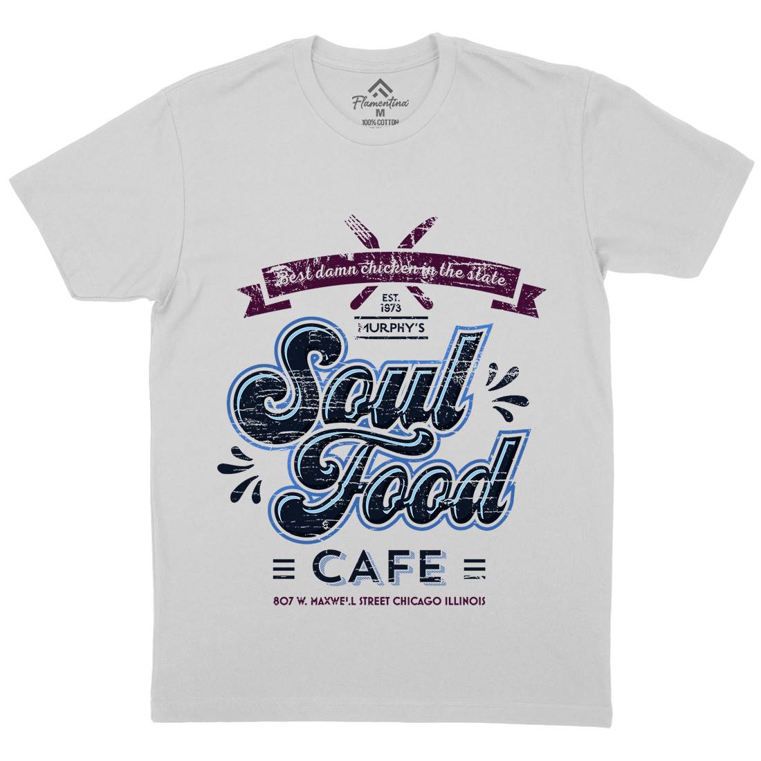 Soul Food Cafe Mens Crew Neck T-Shirt Drinks D253