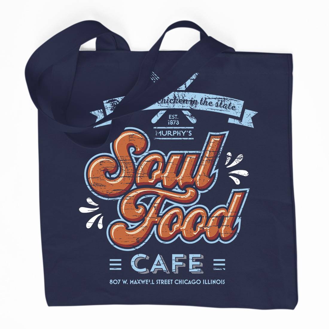 Soul Food Cafe Organic Premium Cotton Tote Bag Drinks D253