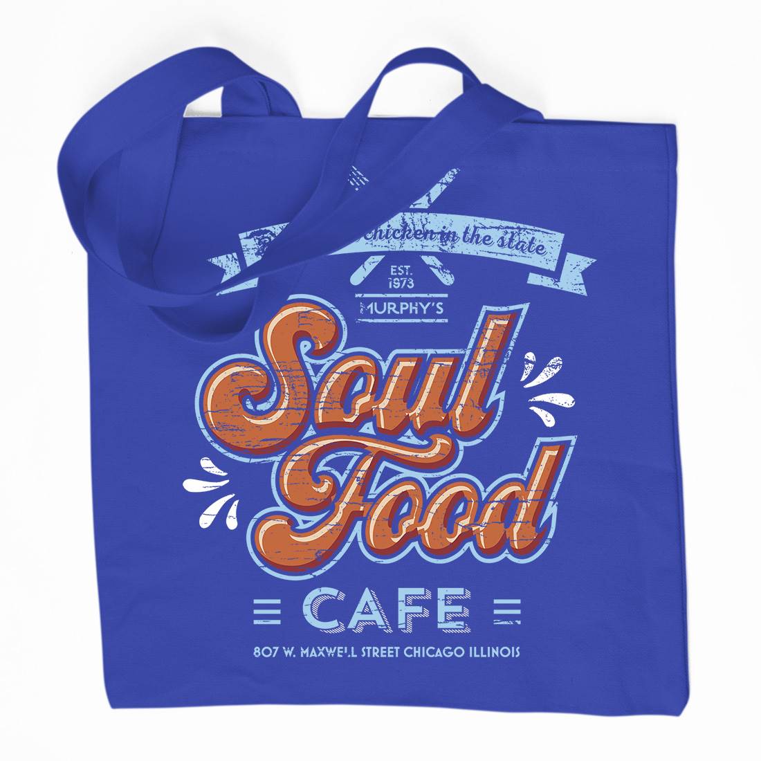 Soul Food Cafe Organic Premium Cotton Tote Bag Drinks D253