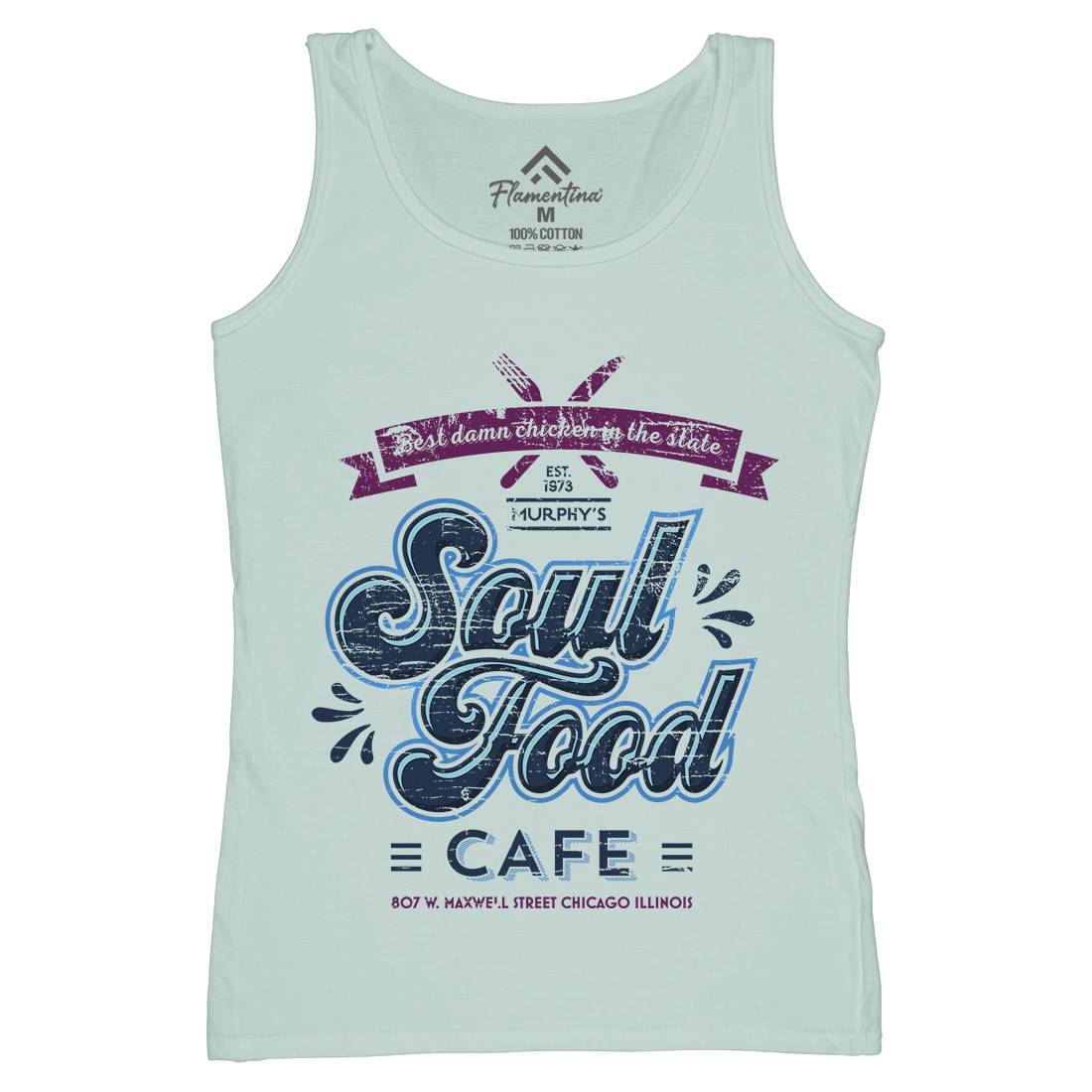 Soul Food Cafe Womens Organic Tank Top Vest Drinks D253