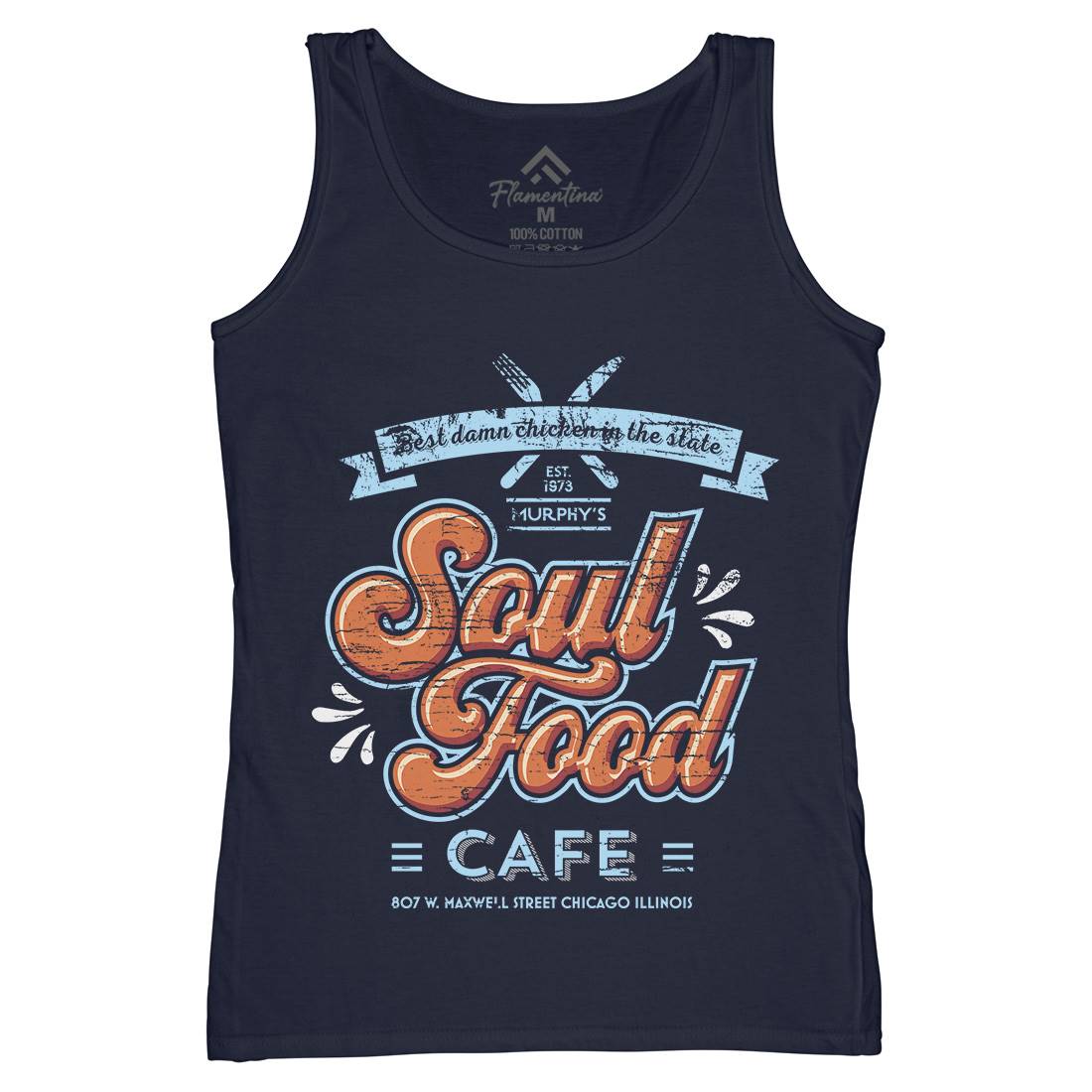 Soul Food Cafe Womens Organic Tank Top Vest Drinks D253
