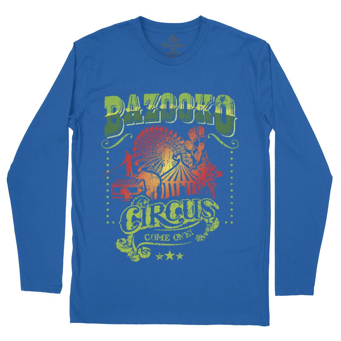 Bazookos Circus Mens Long Sleeve T-Shirt Retro D254