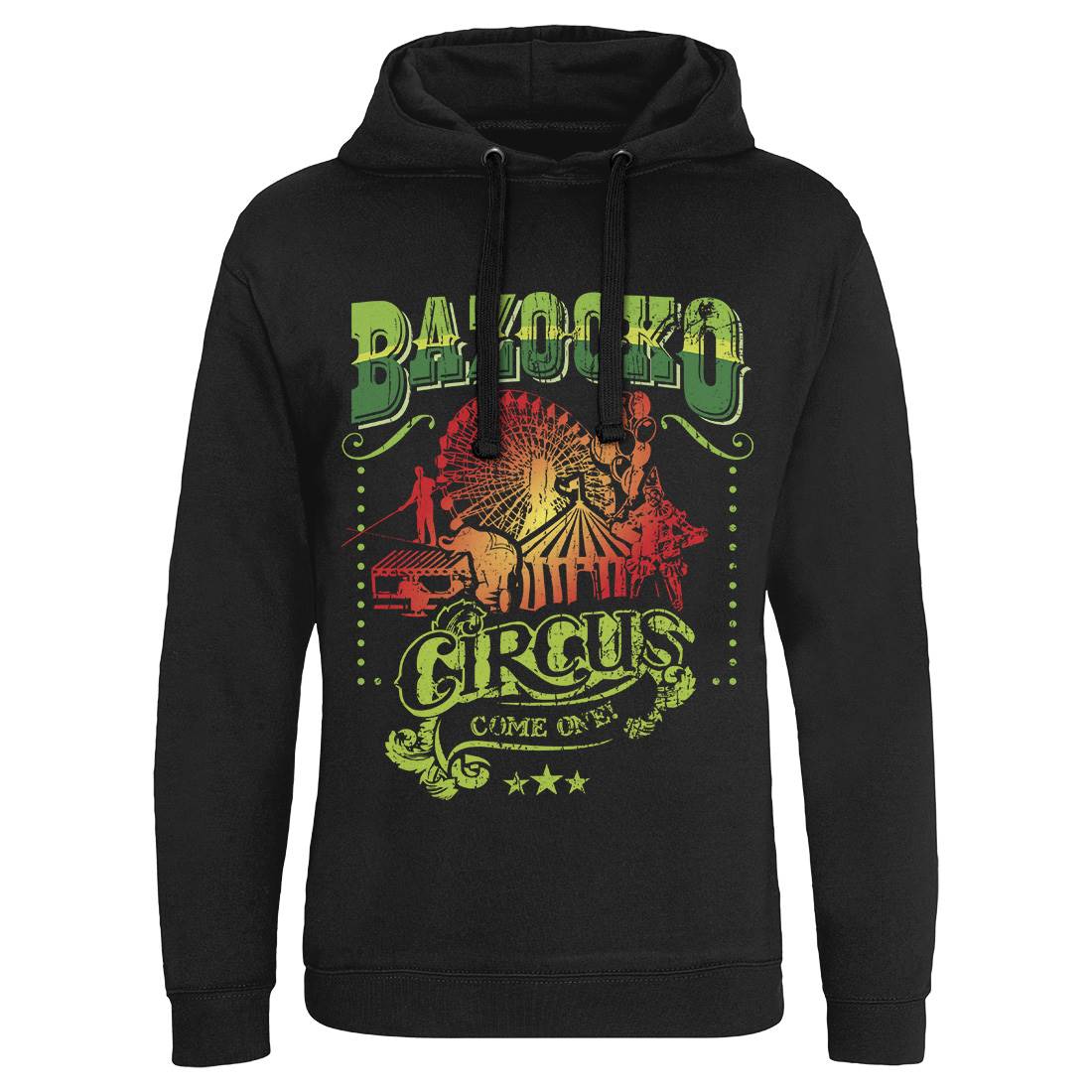 Bazookos Circus Mens Hoodie Without Pocket Retro D254