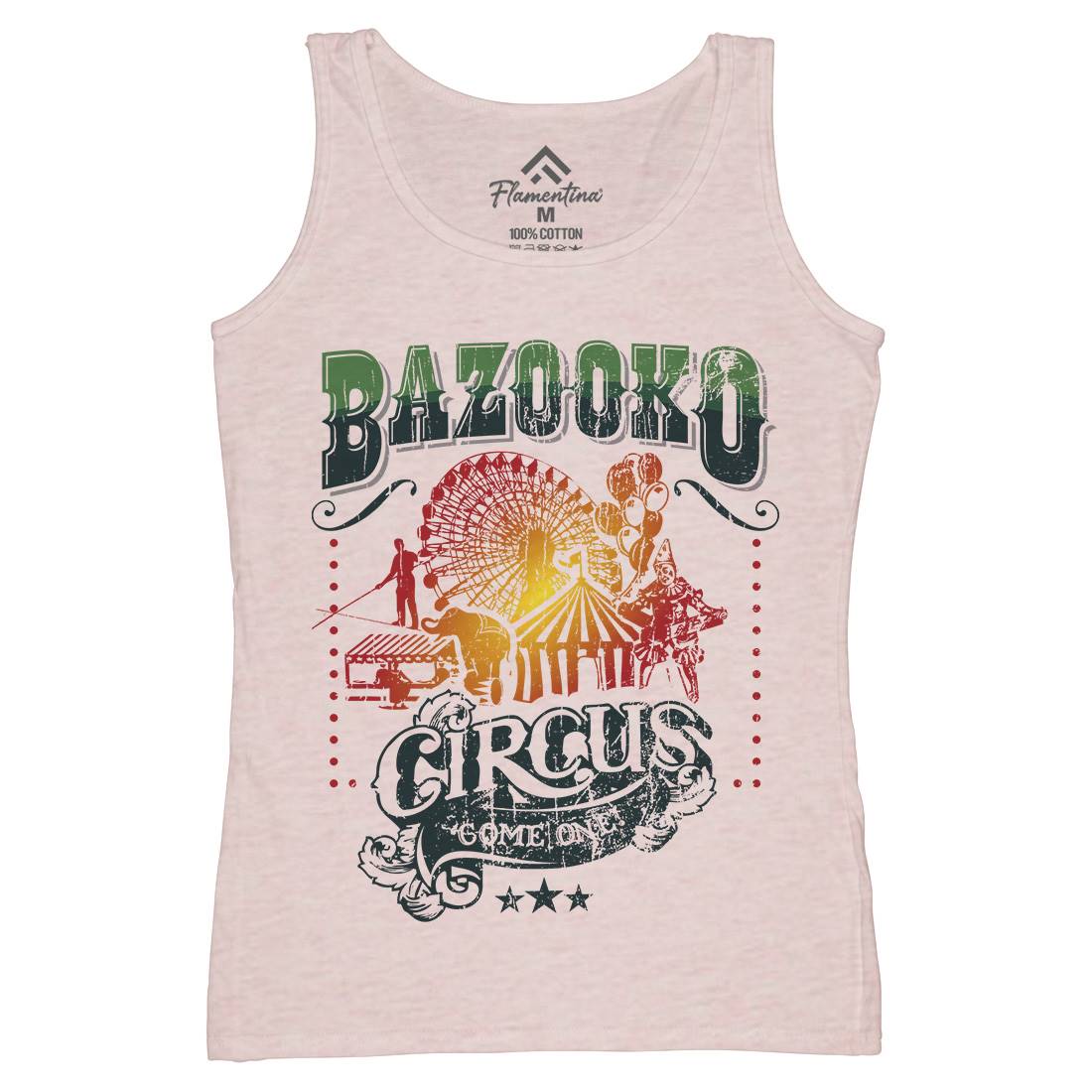 Bazookos Circus Womens Organic Tank Top Vest Retro D254