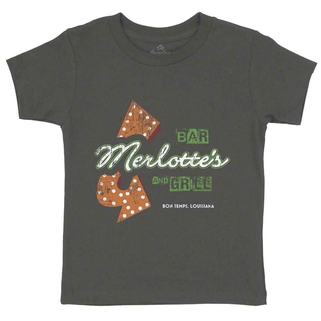 Merlottes Bar Kids Crew Neck T-Shirt Horror D255