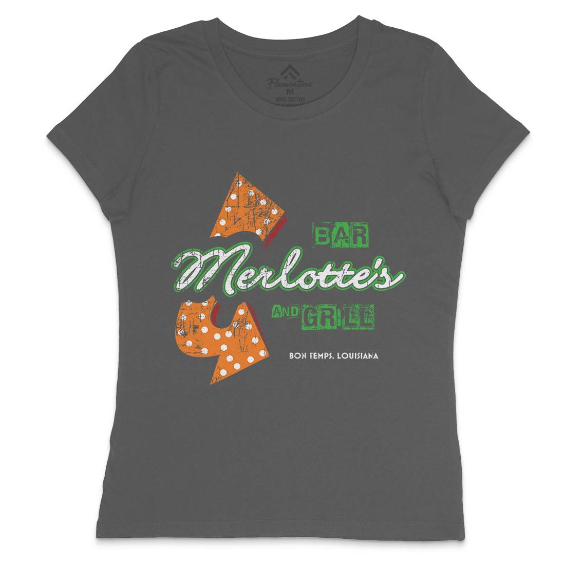 Merlottes Bar Womens Crew Neck T-Shirt Horror D255