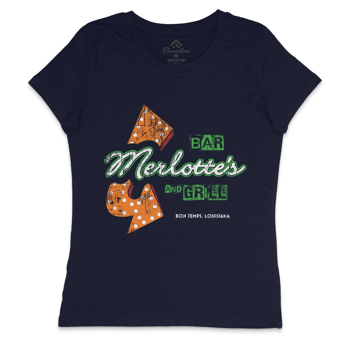 Merlottes Bar Womens Crew Neck T-Shirt Horror D255