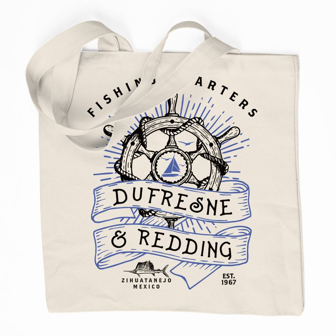 Dufresne And Redding Organic Premium Cotton Tote Bag Retro D256