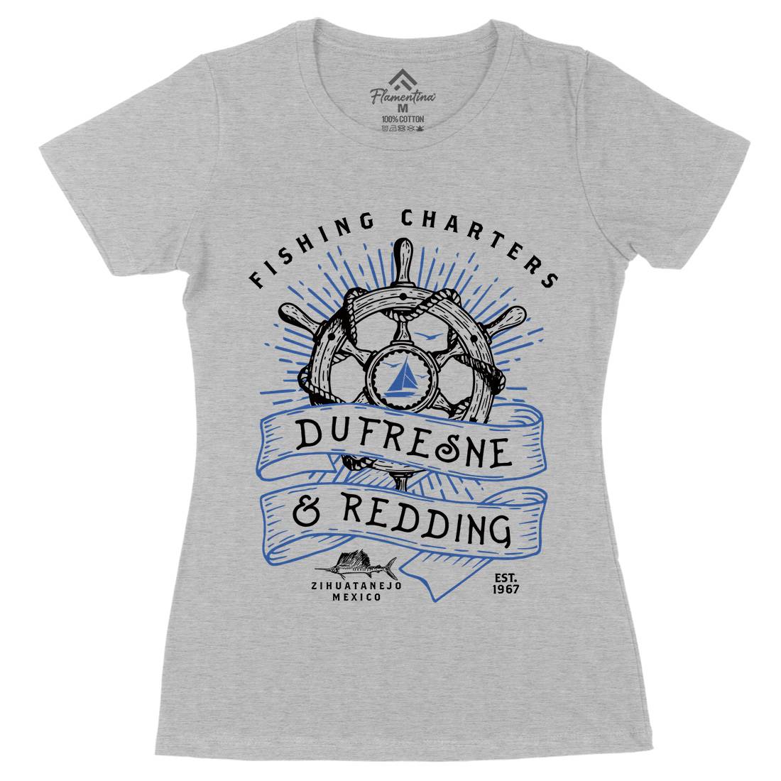 Dufresne And Redding Womens Organic Crew Neck T-Shirt Retro D256