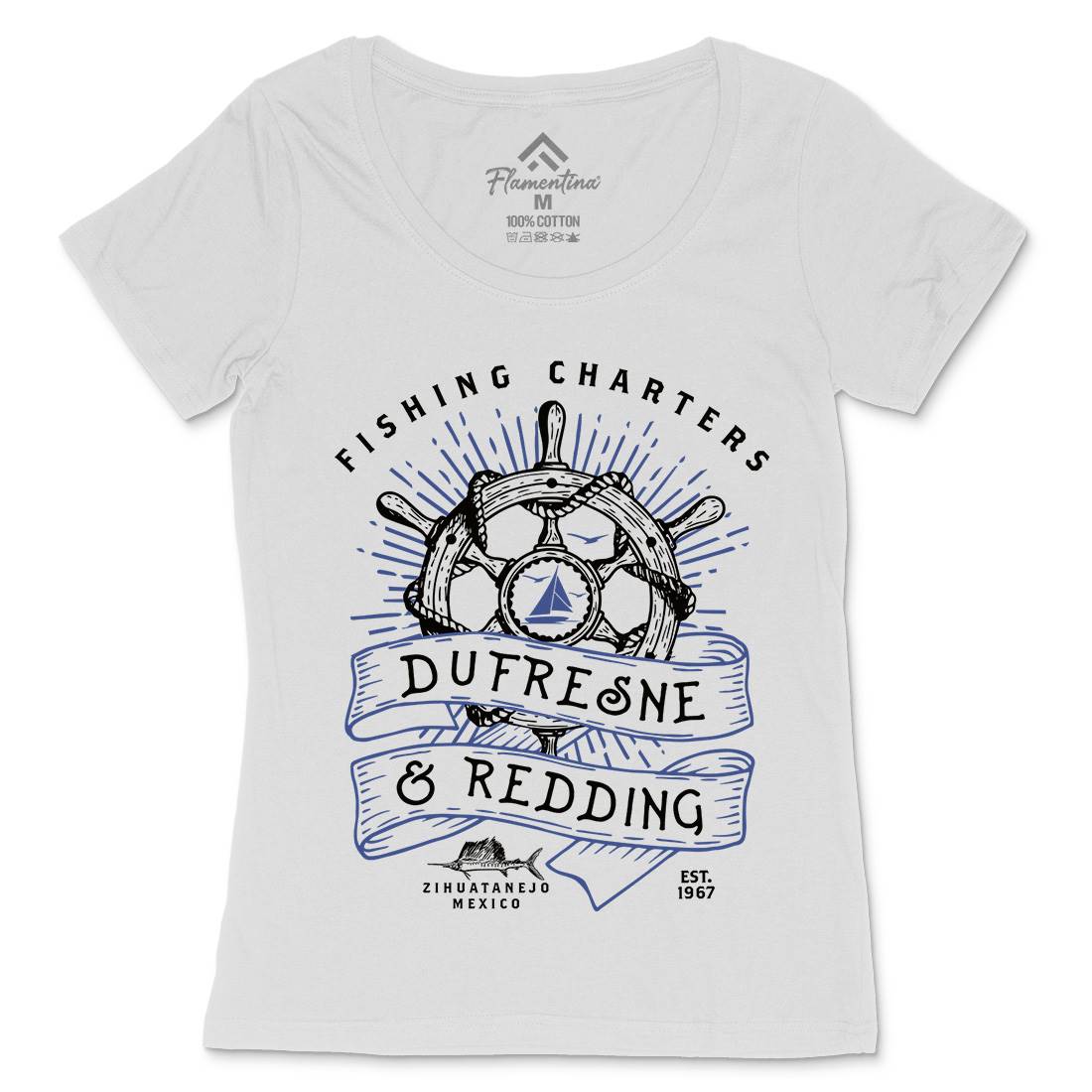 Dufresne And Redding Womens Scoop Neck T-Shirt Retro D256