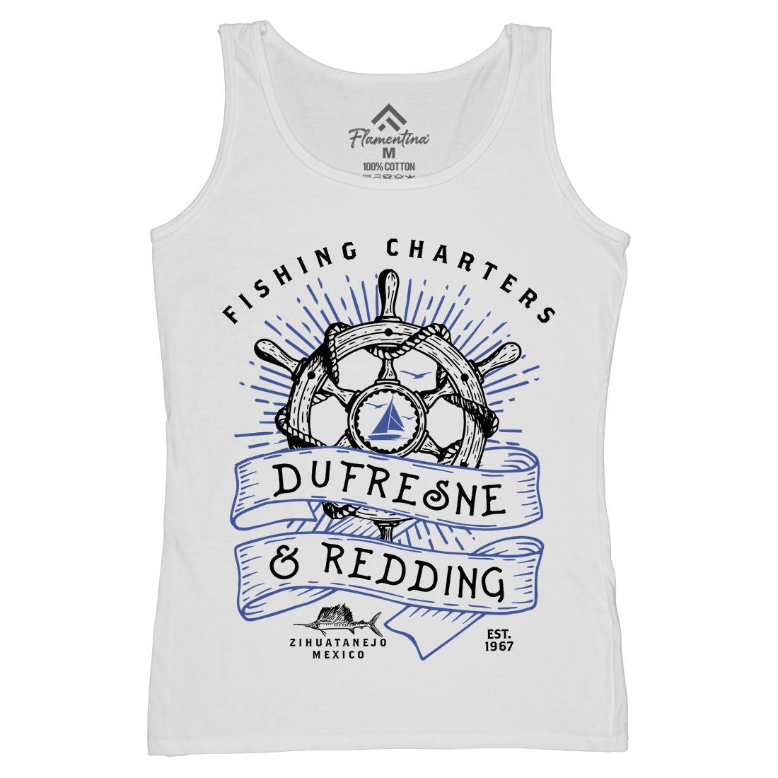 Dufresne And Redding Womens Organic Tank Top Vest Retro D256