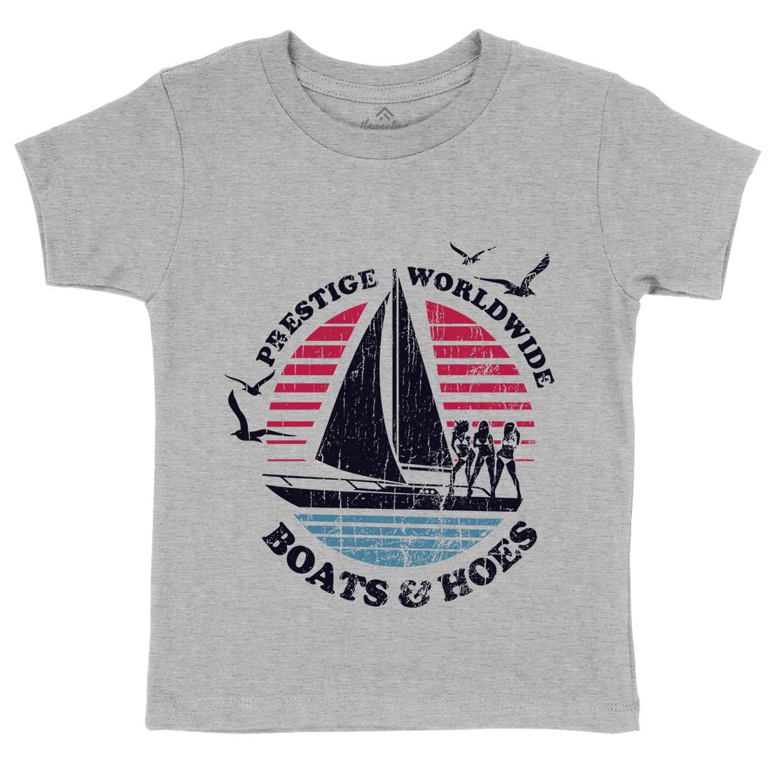 Boats N Hoes Kids Crew Neck T-Shirt Retro D257