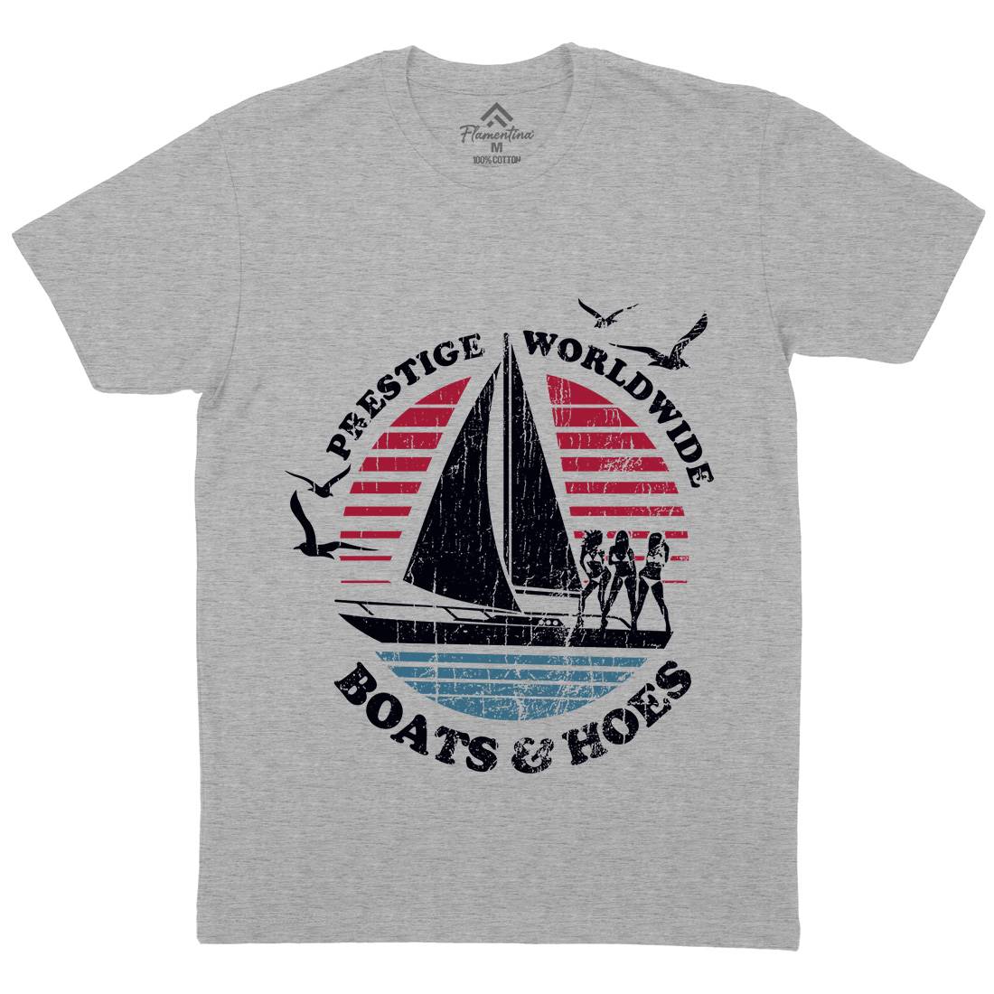 Boats N Hoes Mens Crew Neck T-Shirt Retro D257