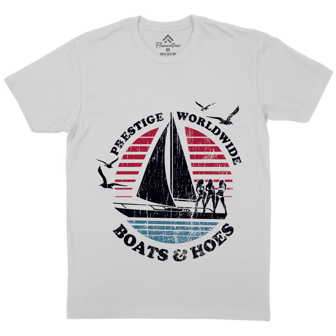 Boats N Hoes Mens Crew Neck T-Shirt Retro D257