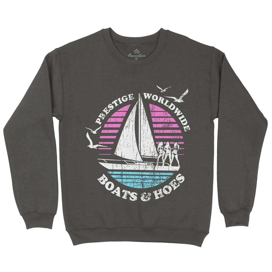 Boats N Hoes Kids Crew Neck Sweatshirt Retro D257