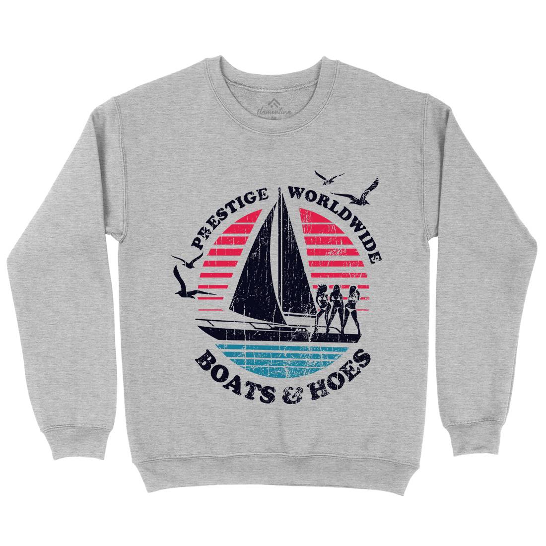 Boats N Hoes Mens Crew Neck Sweatshirt Retro D257