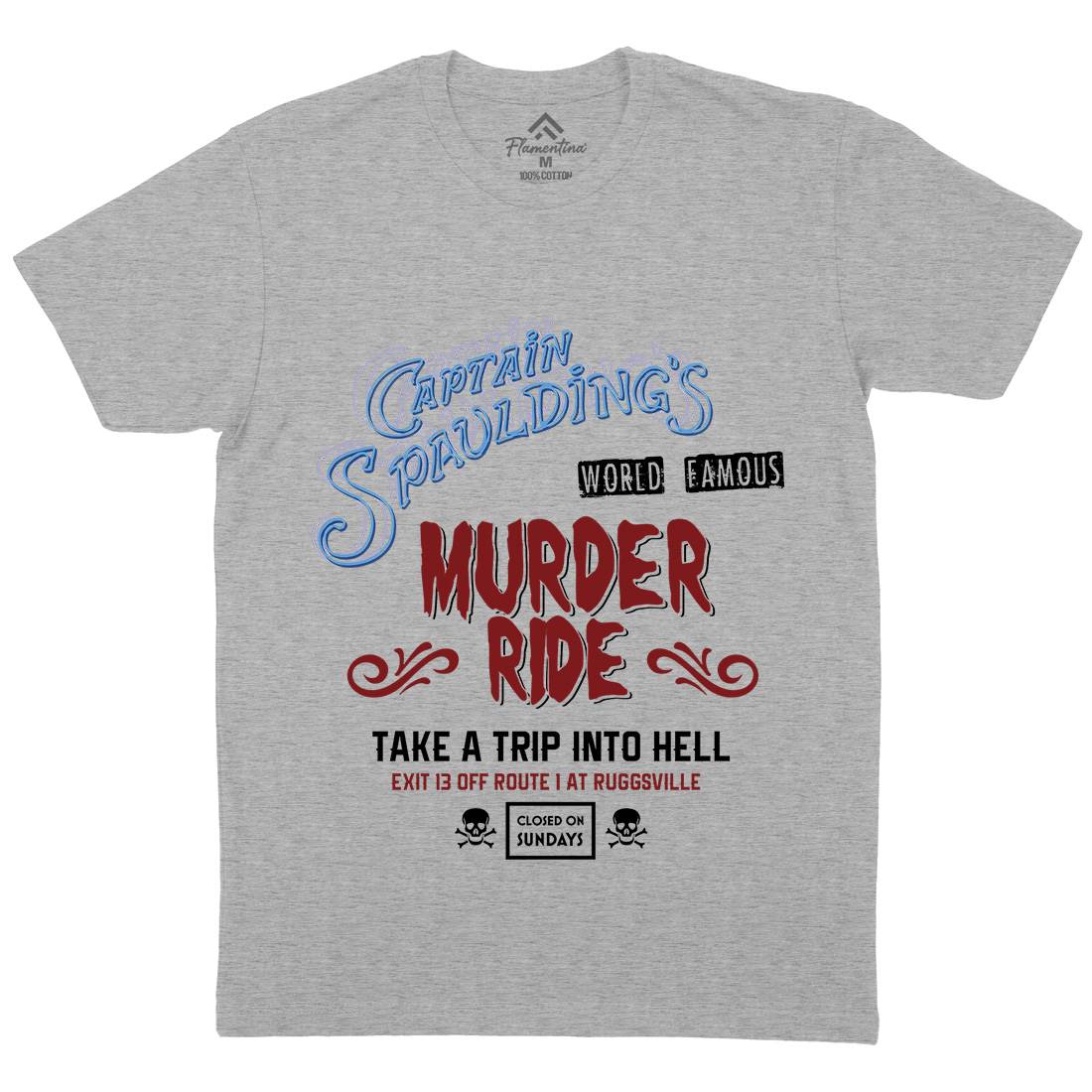 Murder Ride Mens Crew Neck T-Shirt Horror D258