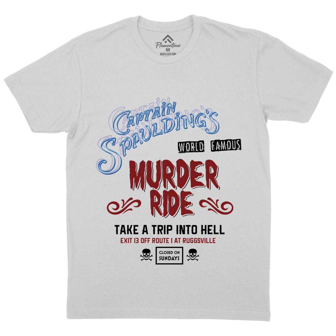 Murder Ride Mens Crew Neck T-Shirt Horror D258