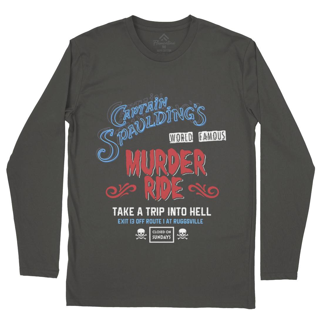 Murder Ride Mens Long Sleeve T-Shirt Horror D258