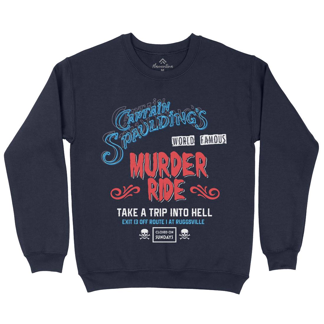 Murder Ride Mens Crew Neck Sweatshirt Horror D258