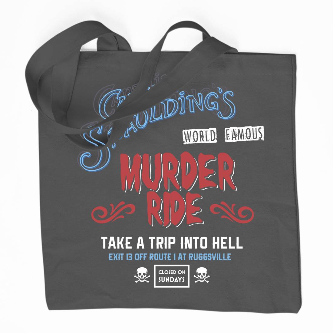 Murder Ride Organic Premium Cotton Tote Bag Horror D258