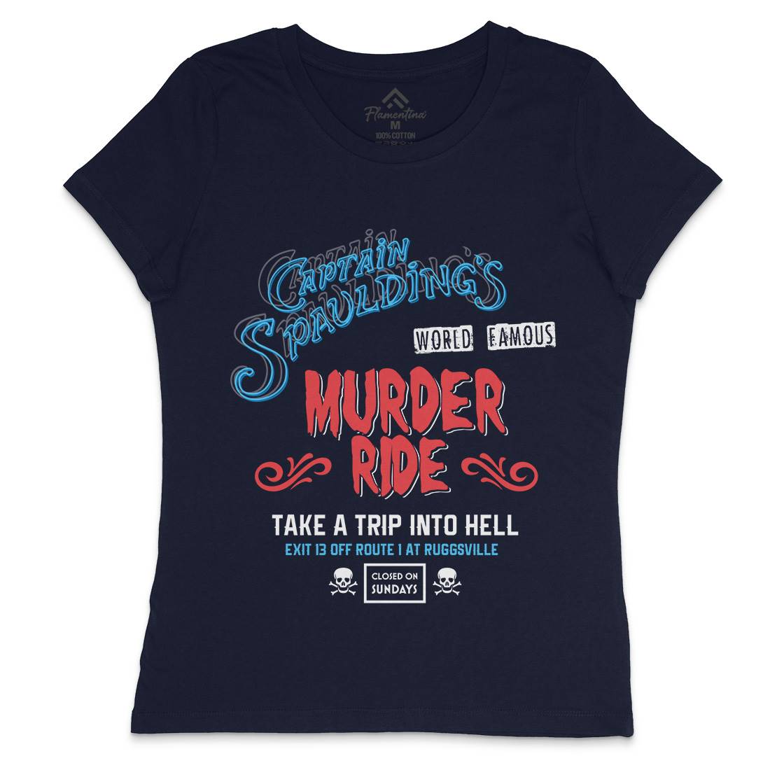 Murder Ride Womens Crew Neck T-Shirt Horror D258