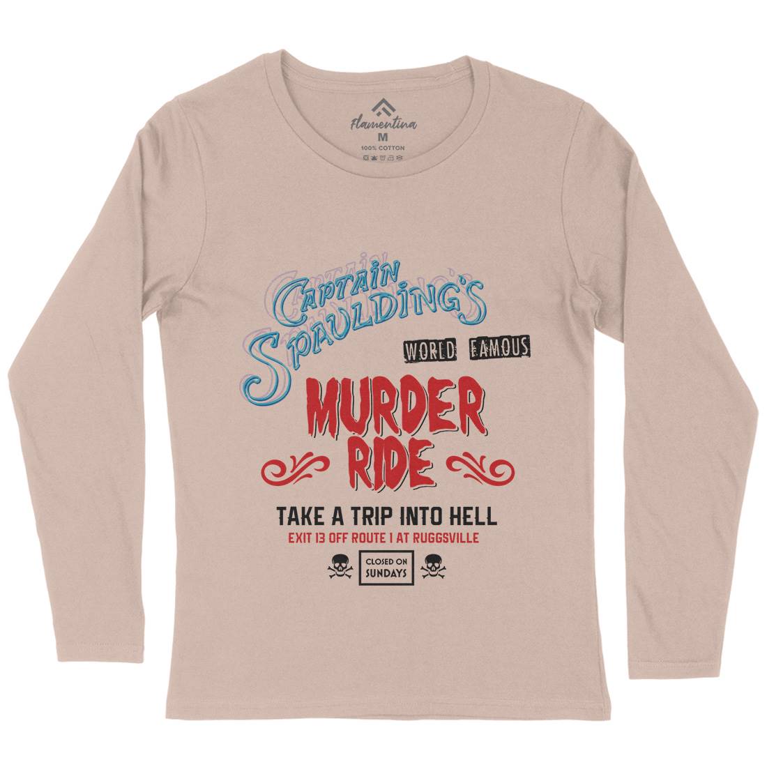 Murder Ride Womens Long Sleeve T-Shirt Horror D258