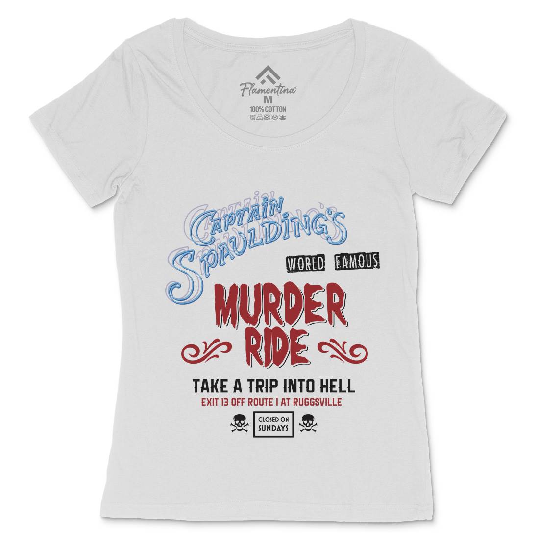 Murder Ride Womens Scoop Neck T-Shirt Horror D258