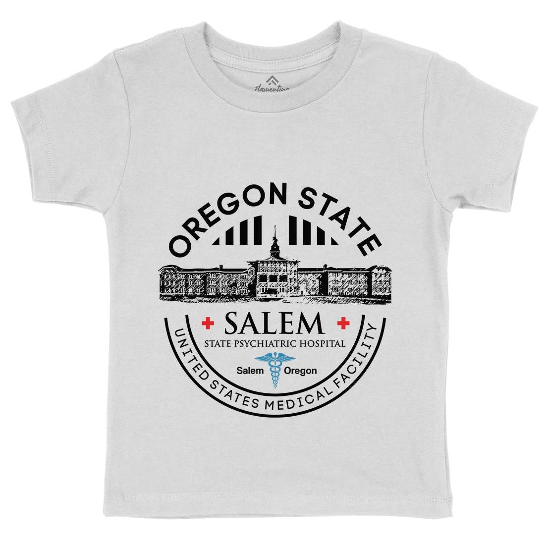 Salem Hospital Kids Organic Crew Neck T-Shirt Retro D259