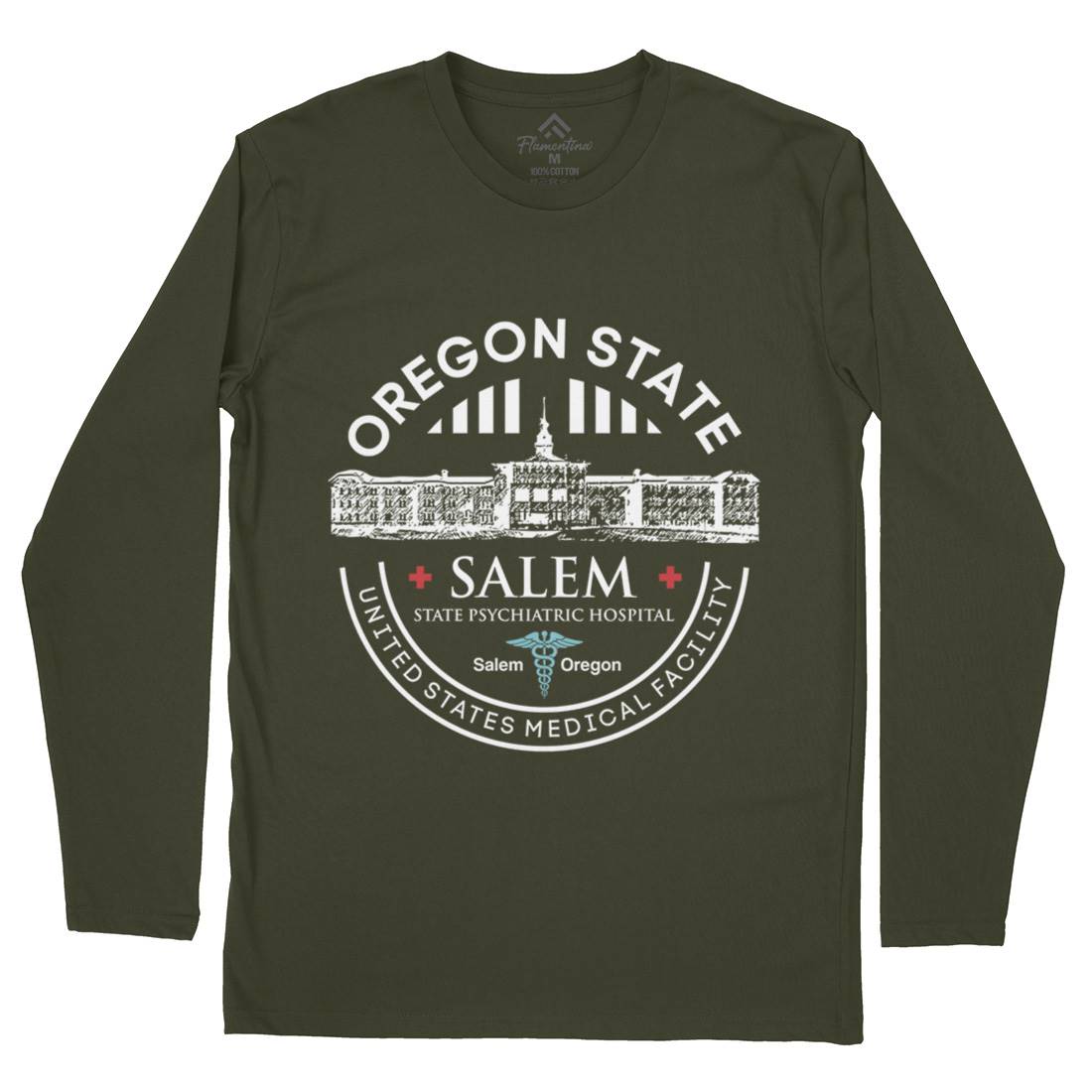 Salem Hospital Mens Long Sleeve T-Shirt Retro D259