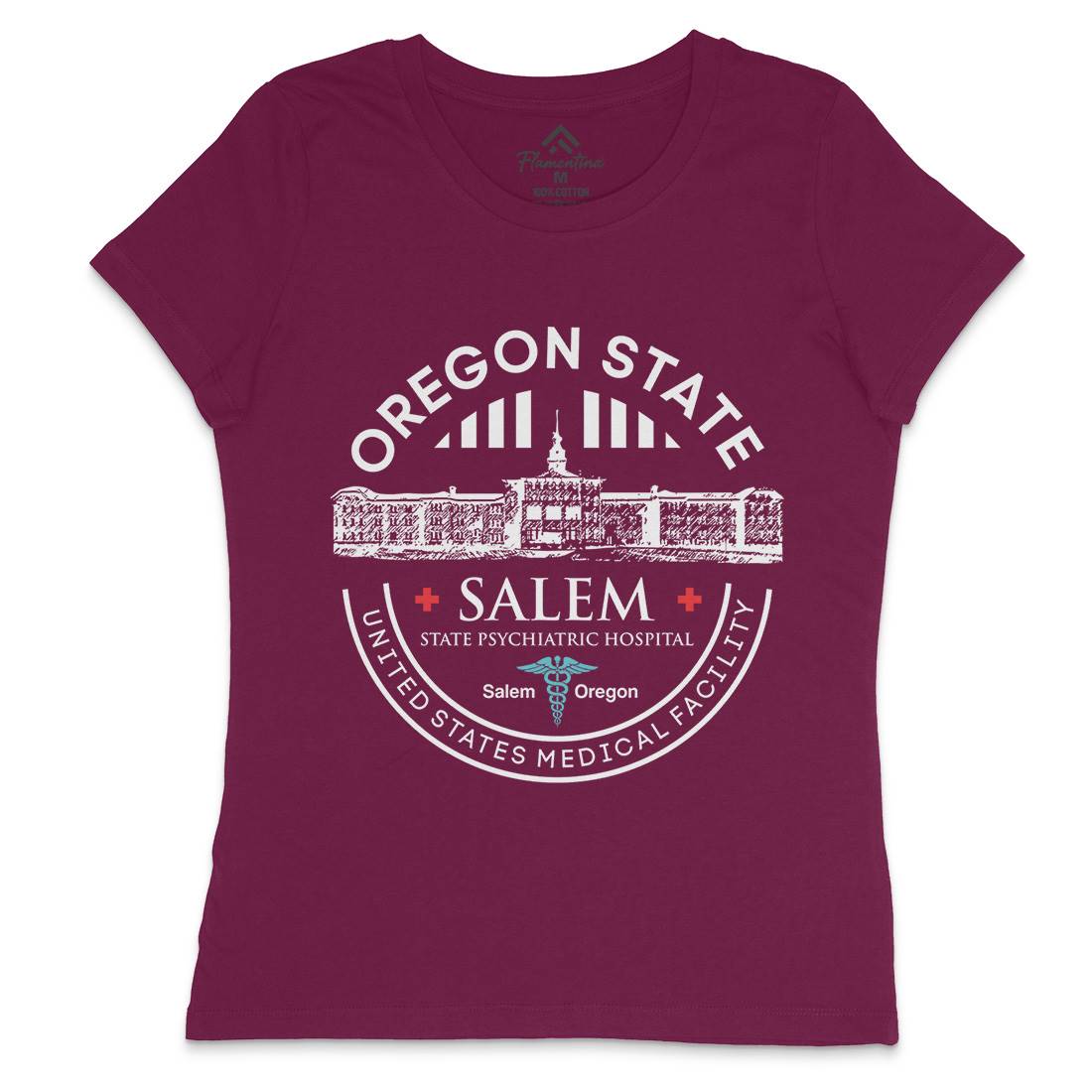 Salem Hospital Womens Crew Neck T-Shirt Retro D259
