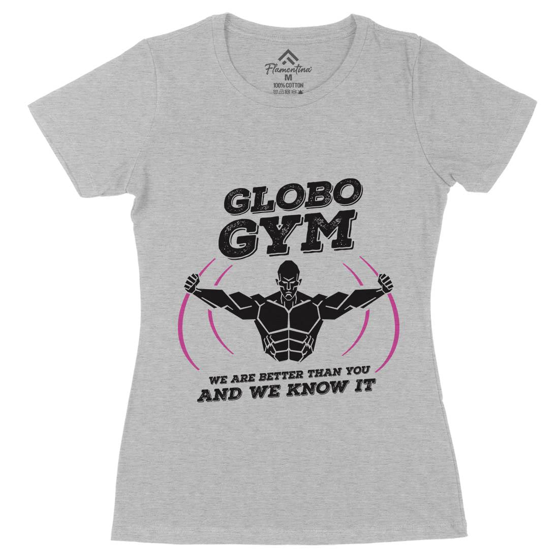Globo Gym Womens Organic Crew Neck T-Shirt Sport D260