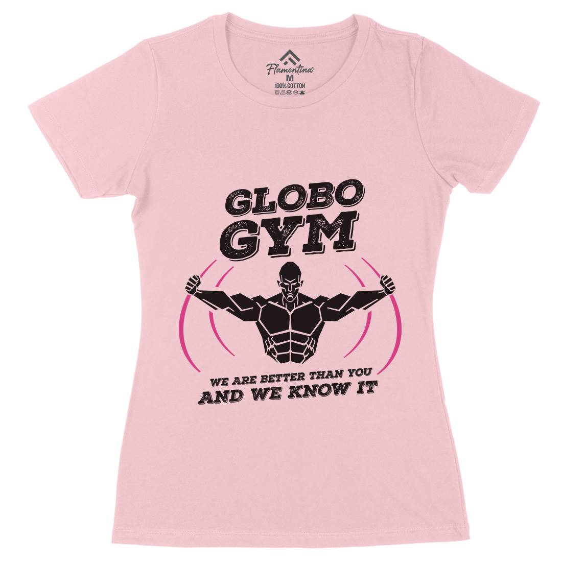 Globo Gym Womens Organic Crew Neck T-Shirt Sport D260