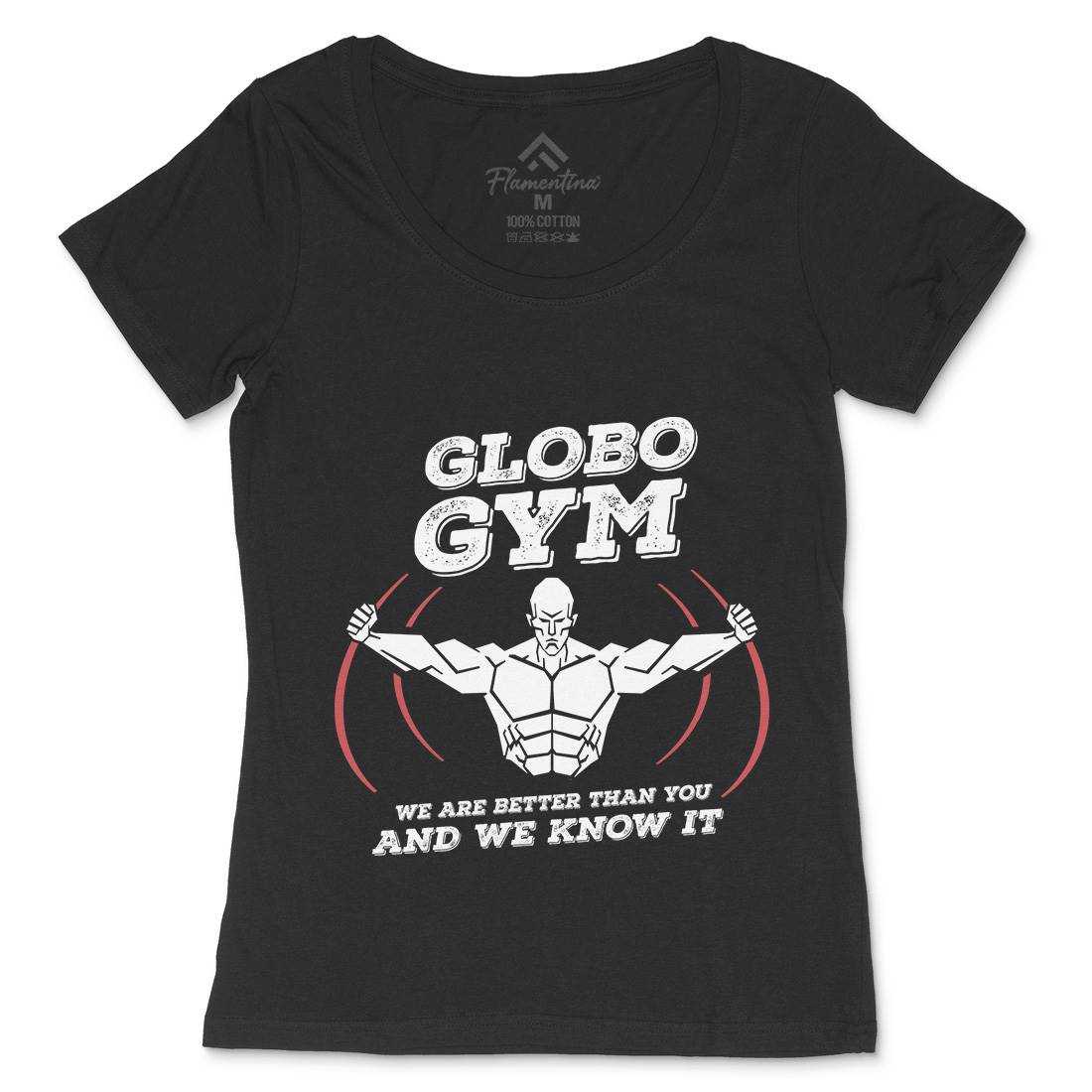 Globo Gym Womens Scoop Neck T-Shirt Sport D260