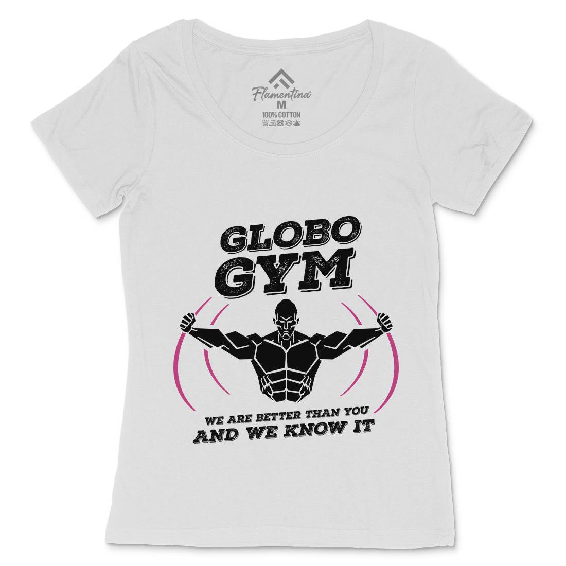 Globo Gym Womens Scoop Neck T-Shirt Sport D260