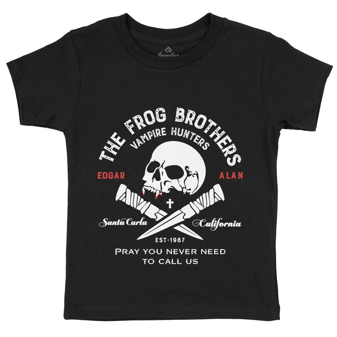 Frog Brothers Kids Crew Neck T-Shirt Horror D261