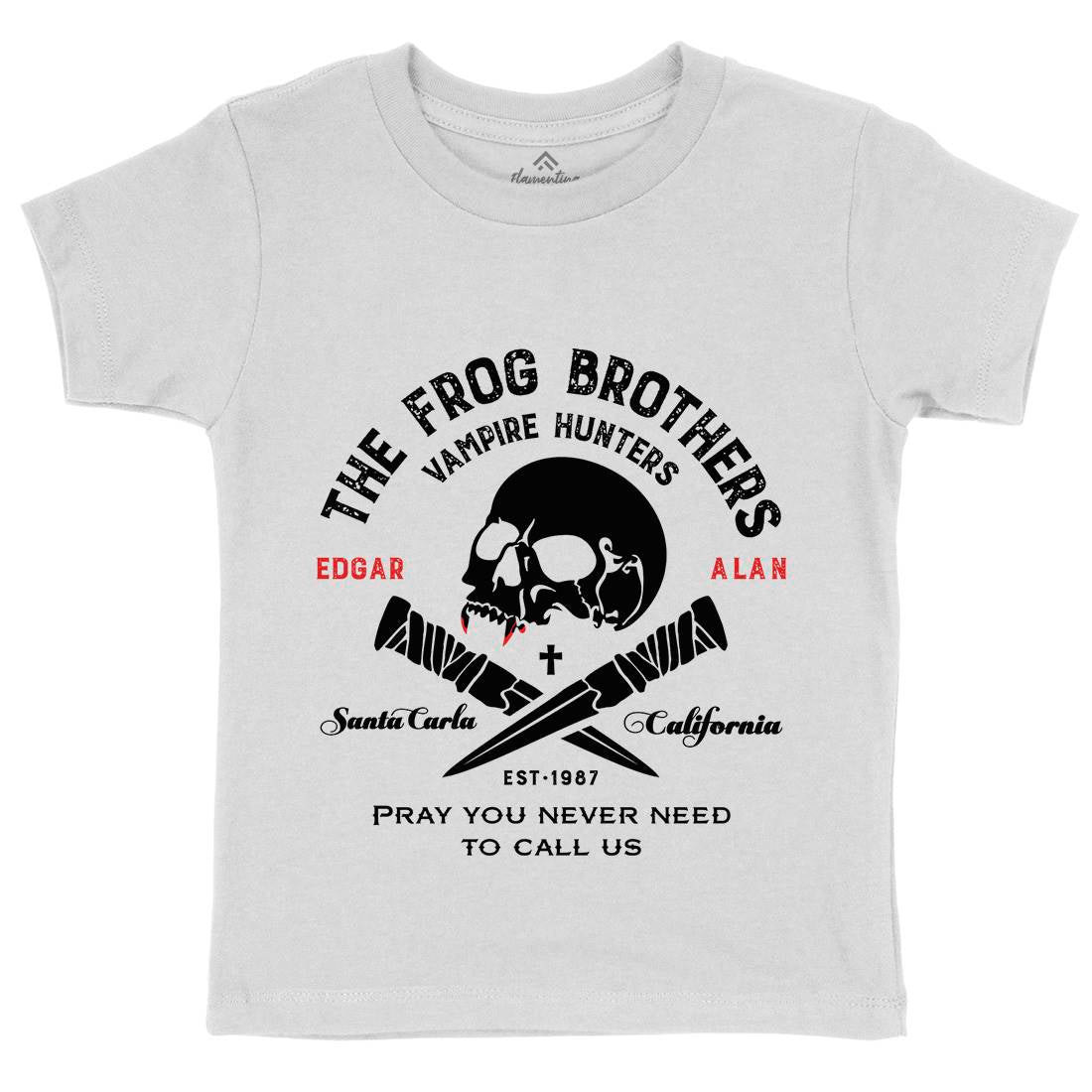 Frog Brothers Kids Crew Neck T-Shirt Horror D261