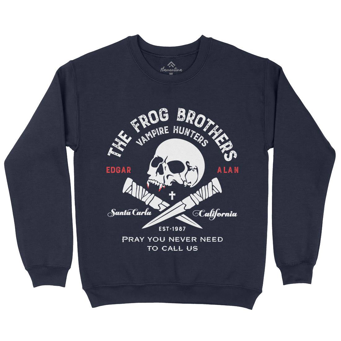 Frog Brothers Mens Crew Neck Sweatshirt Horror D261