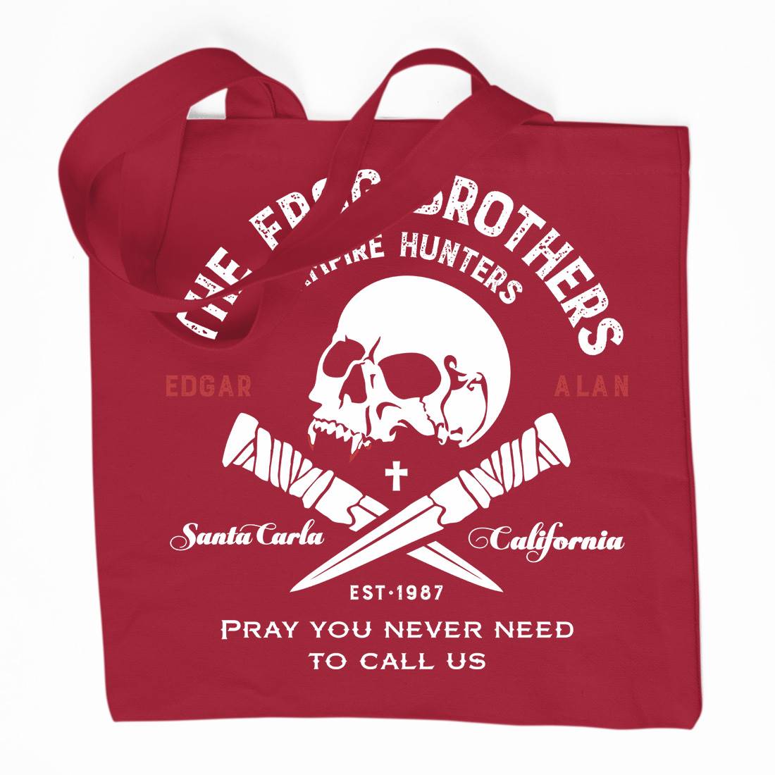Frog Brothers Organic Premium Cotton Tote Bag Horror D261