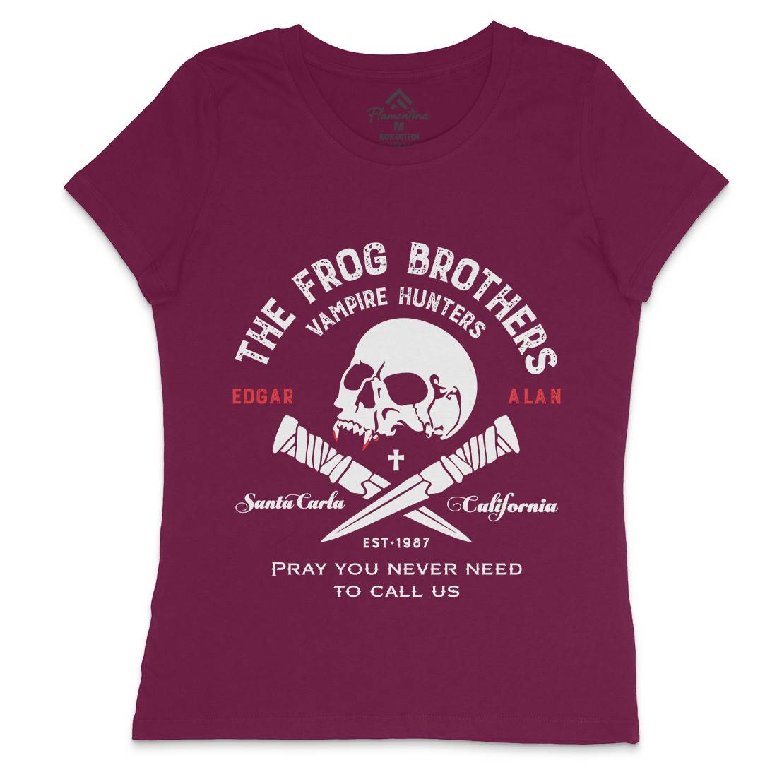 Frog Brothers Womens Crew Neck T-Shirt Horror D261