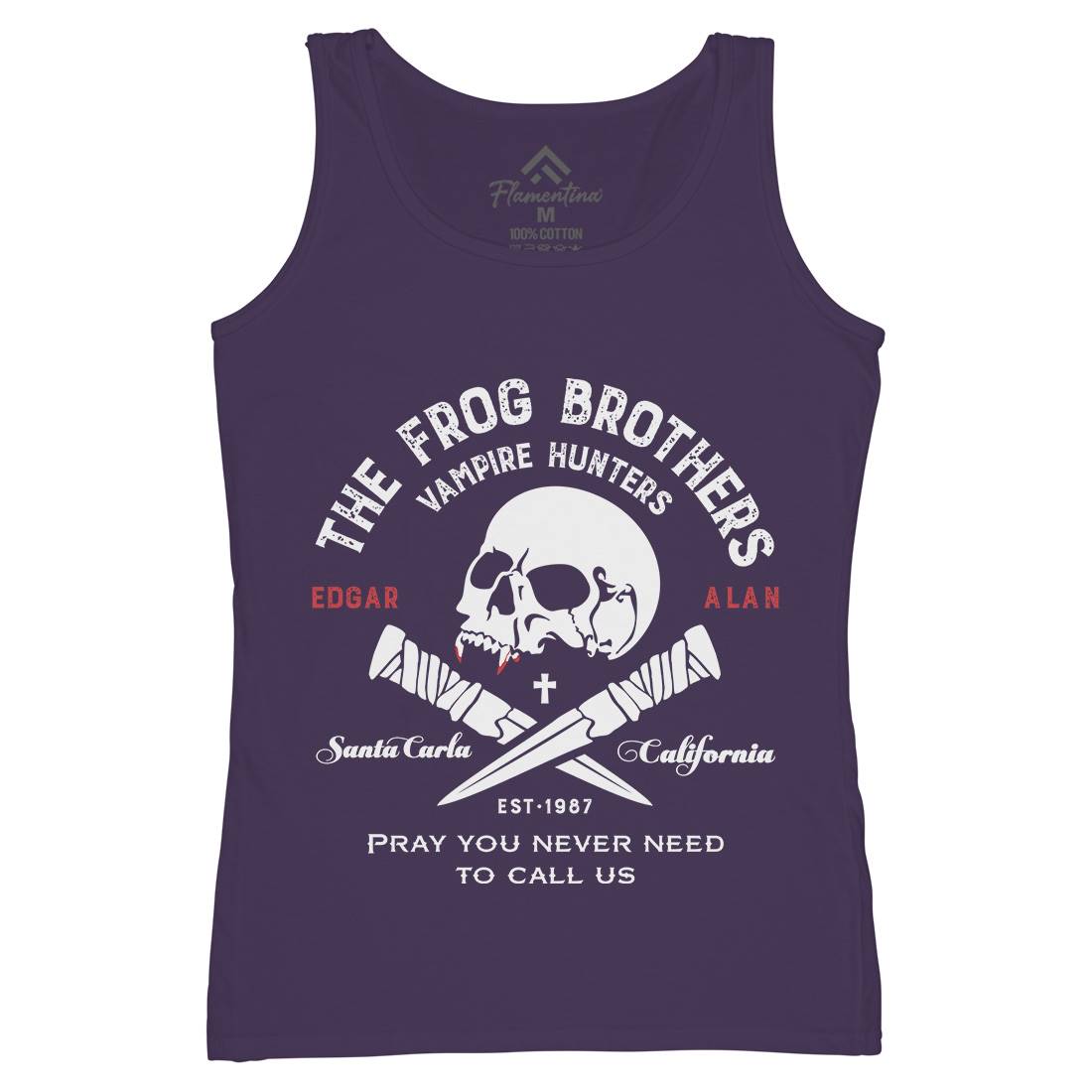 Frog Brothers Womens Organic Tank Top Vest Horror D261