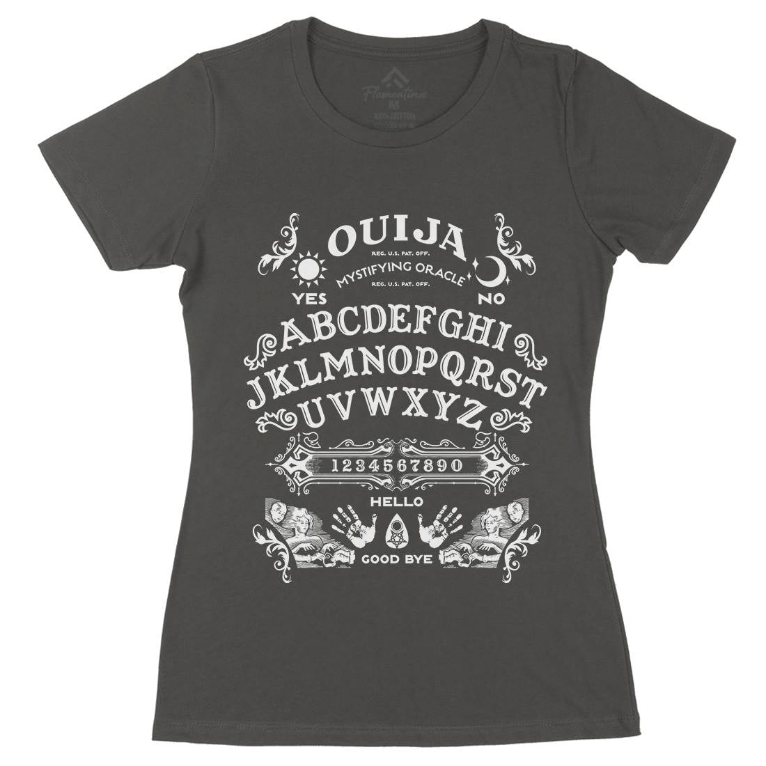 Ouija Board Womens Organic Crew Neck T-Shirt Horror D262