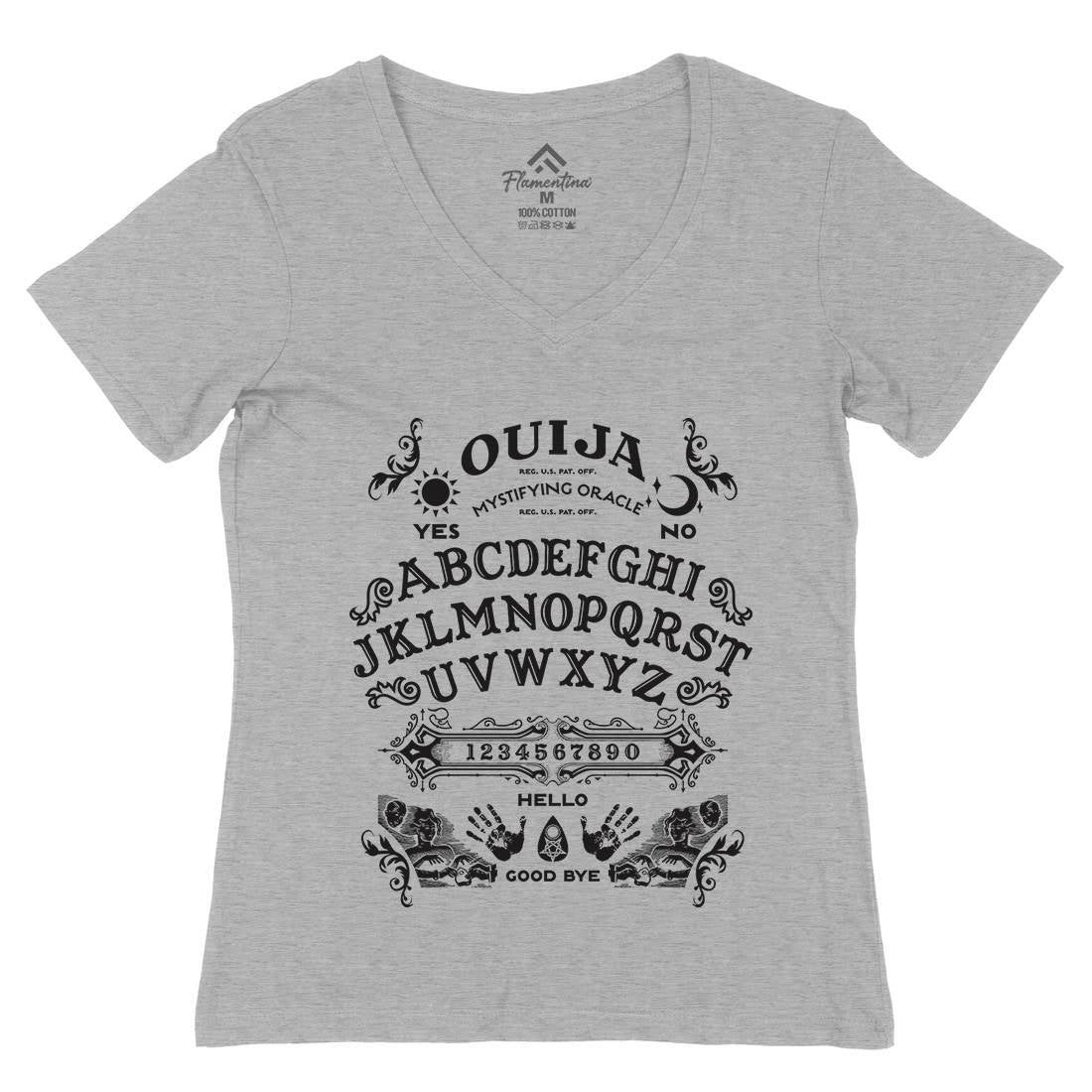 Ouija Board Womens Organic V-Neck T-Shirt Horror D262