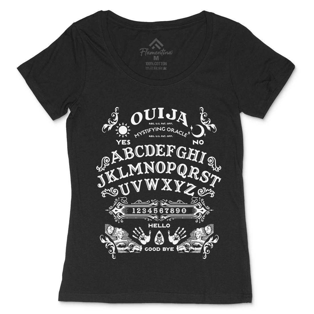 Ouija Board Womens Scoop Neck T-Shirt Horror D262