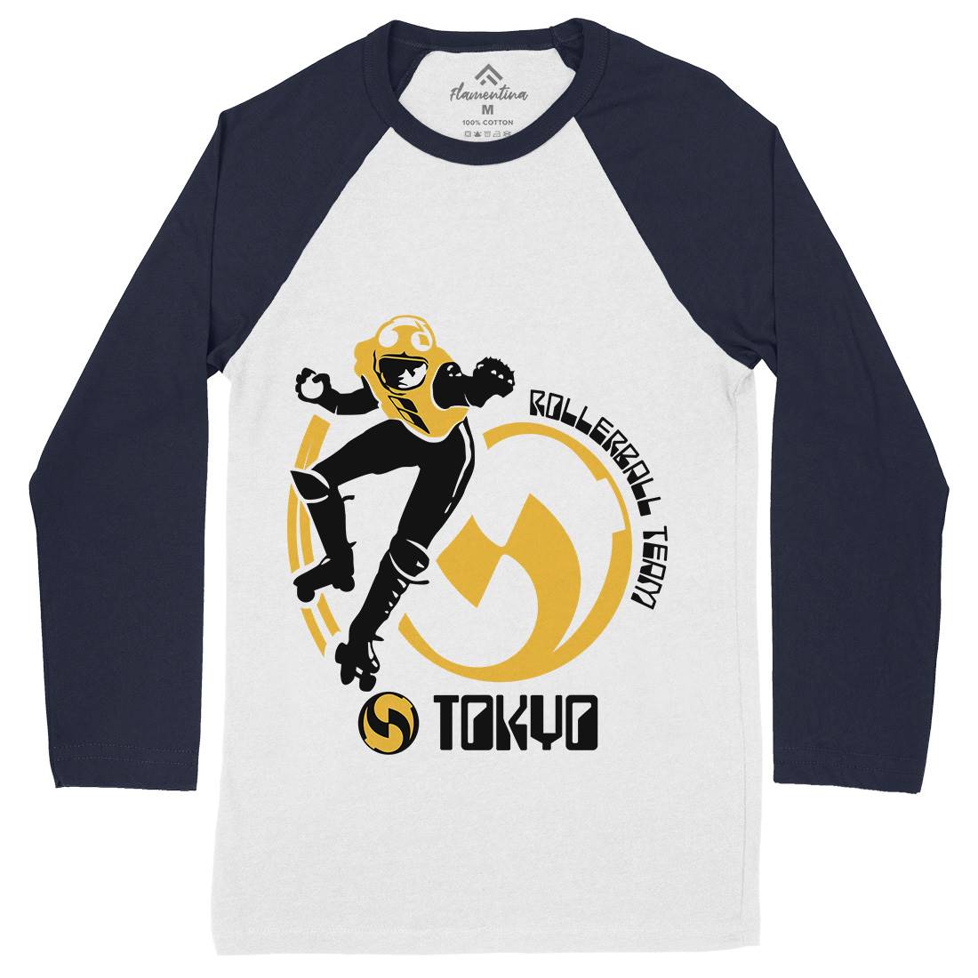 Tokyo Mens Long Sleeve Baseball T-Shirt Sport D263