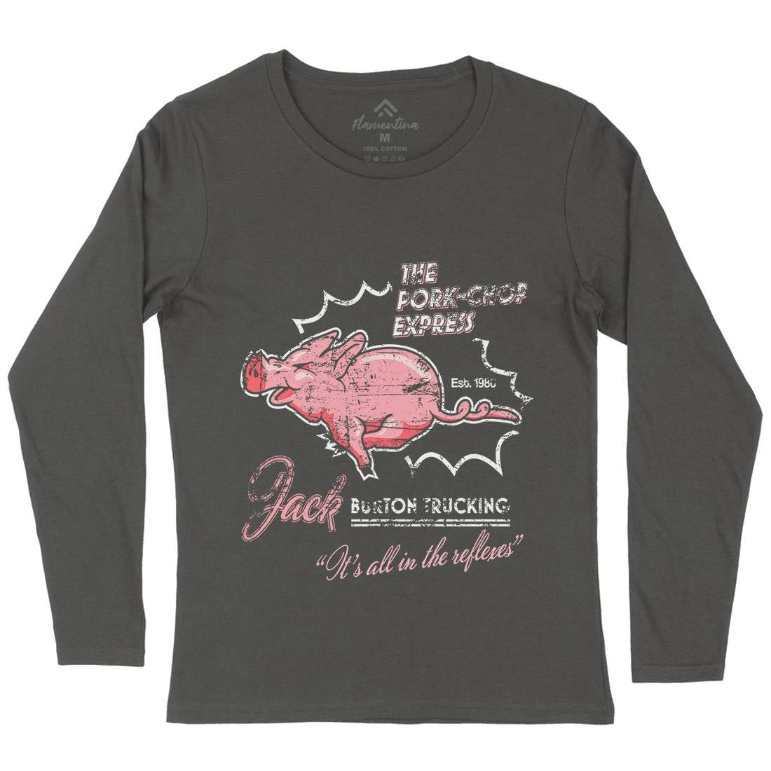 Pork Chop Express Womens Long Sleeve T-Shirt Asian D264